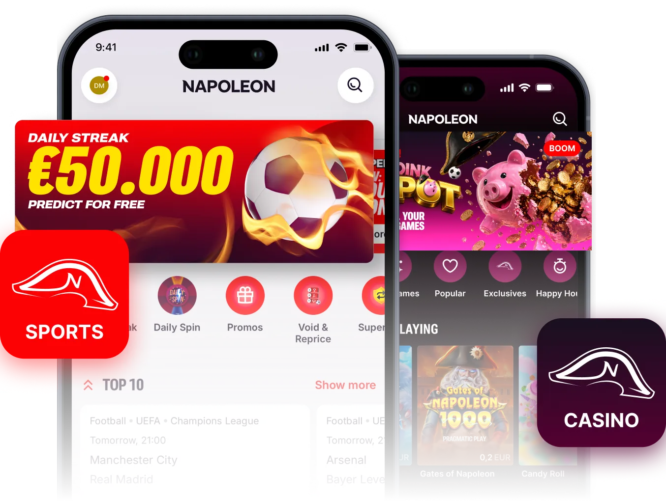 Napoleon sports and casino apps