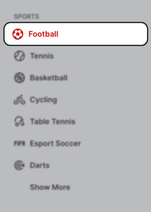 Betting on Football Select Sports